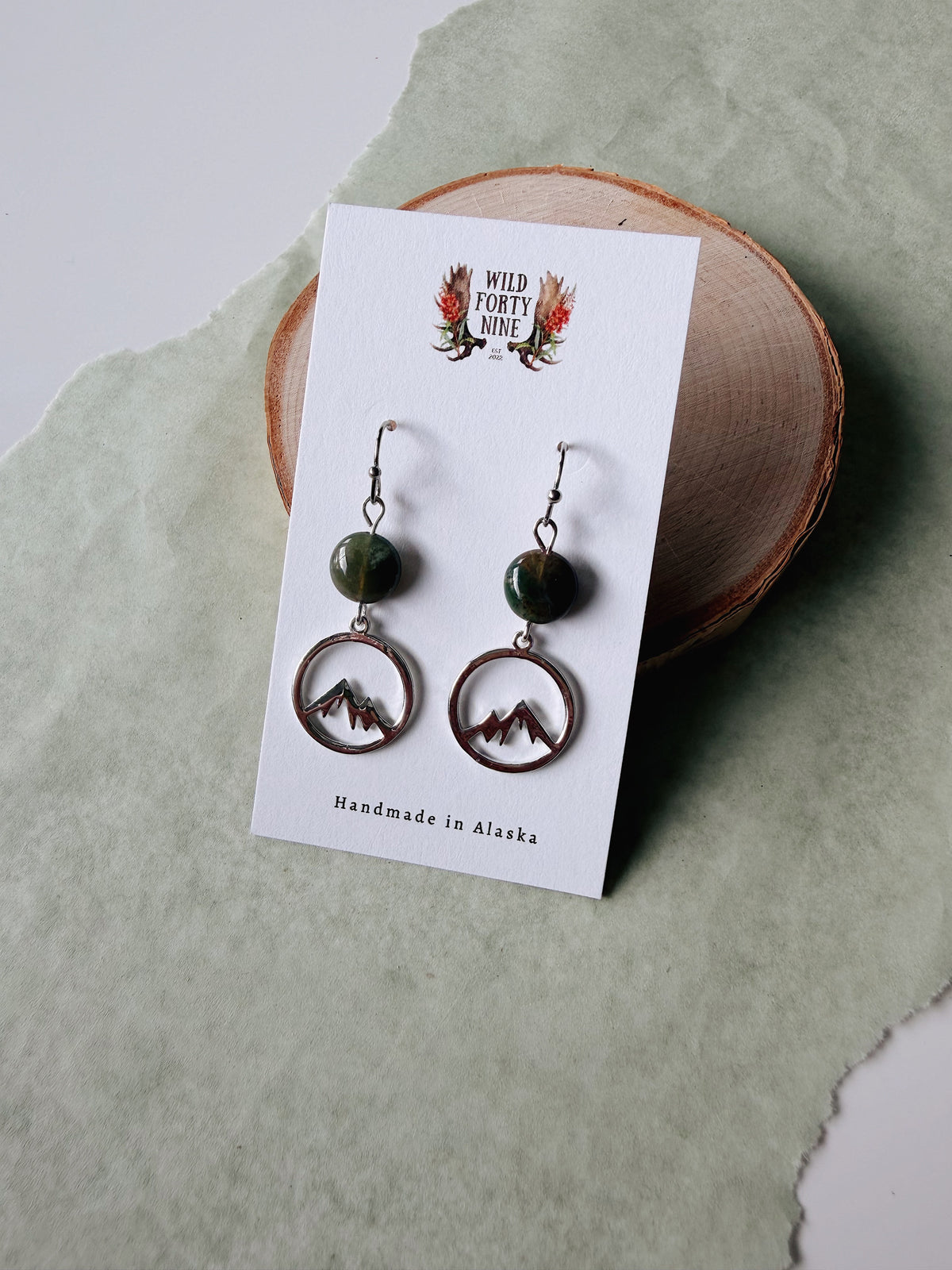 Mountain Charm + Stone Dangles (multiple options)