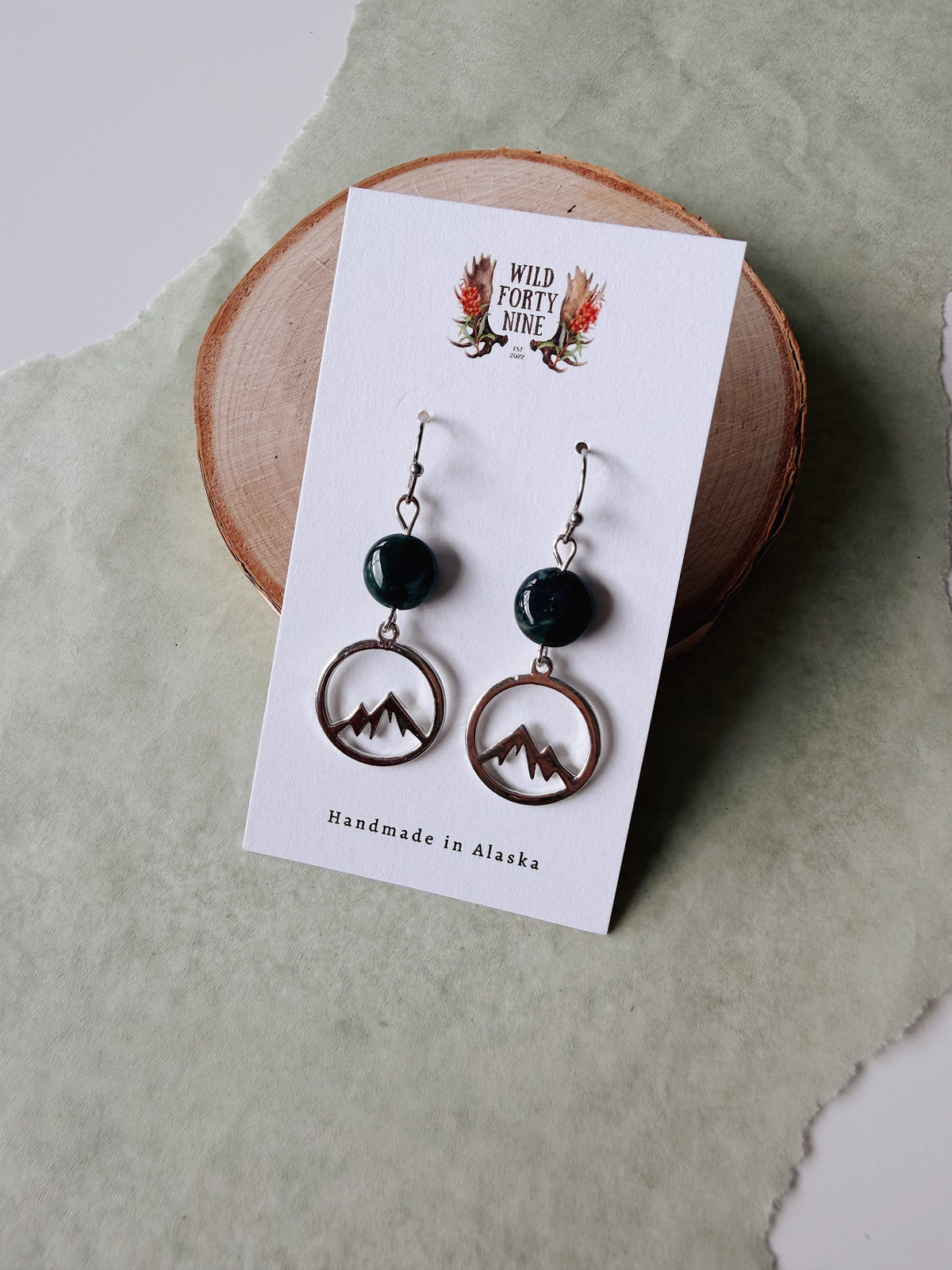 Mountain Charm + Stone Dangles (multiple options)