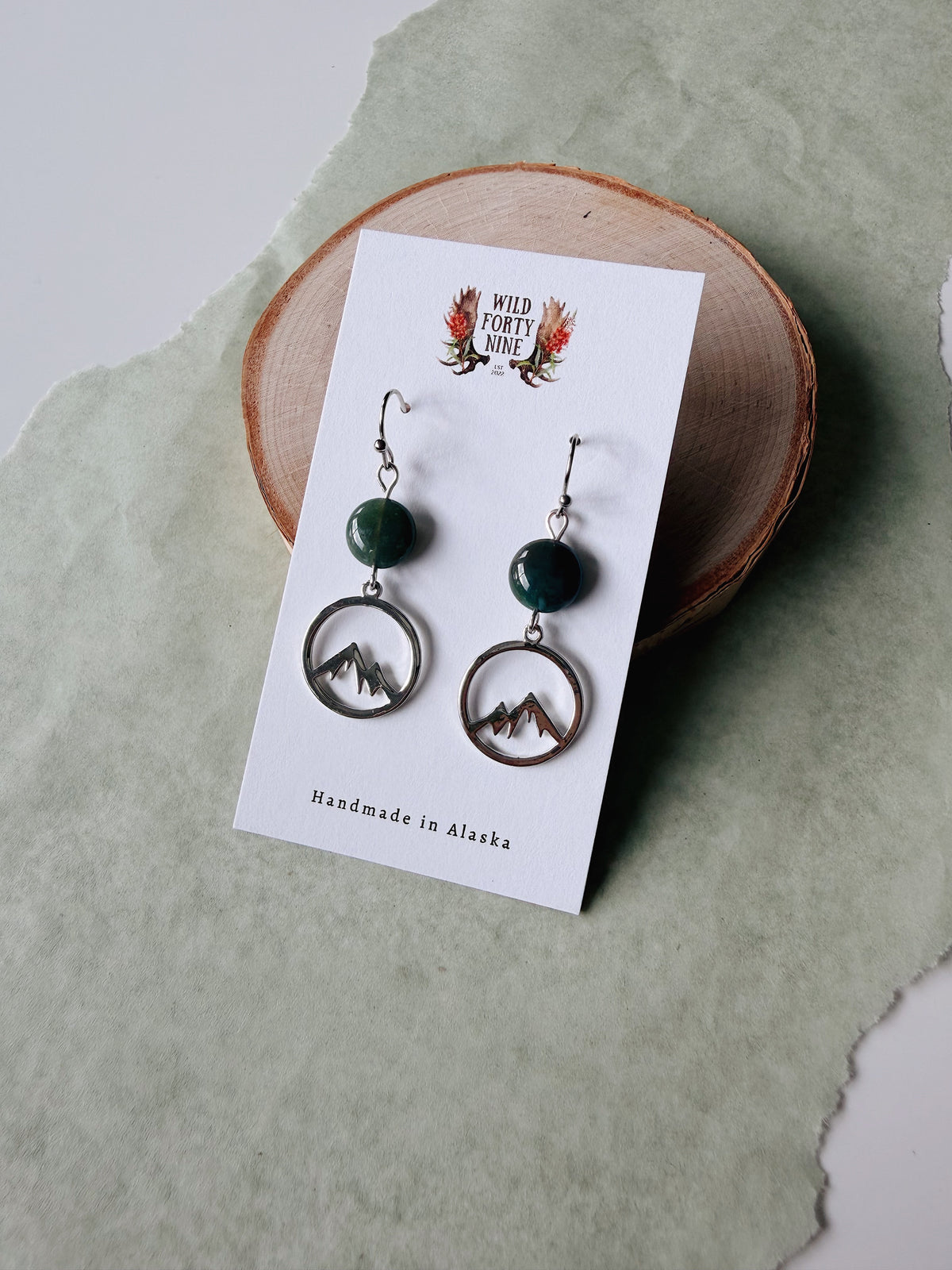 Mountain Charm + Stone Dangles (multiple options)
