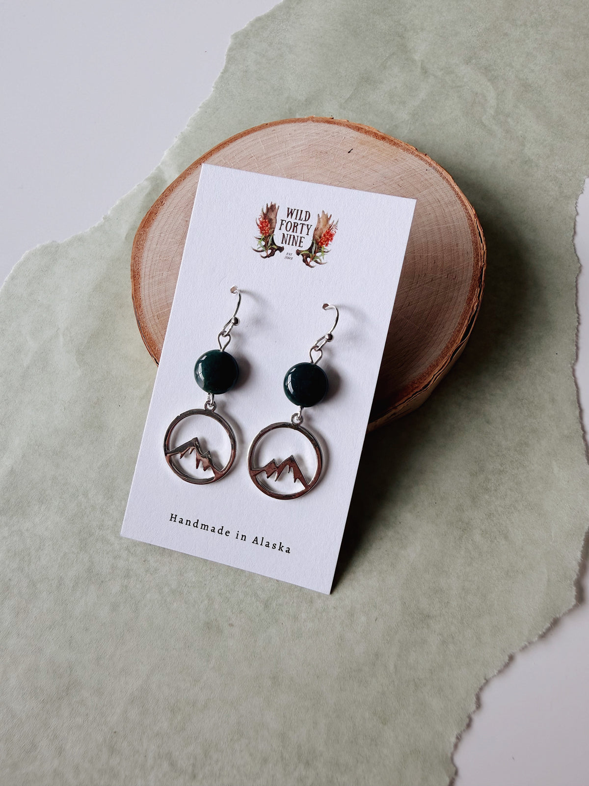 Mountain Charm + Stone Dangles (multiple options)