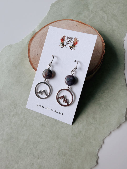 Mountain Charm + Stone Dangles (multiple options)