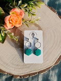 Geometric Shaped Turquoise  Dangles