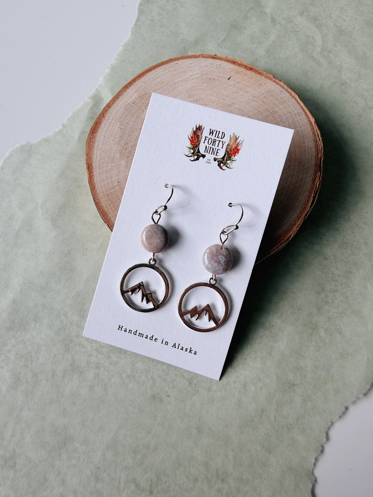 Mountain Charm + Stone Dangles (multiple options)
