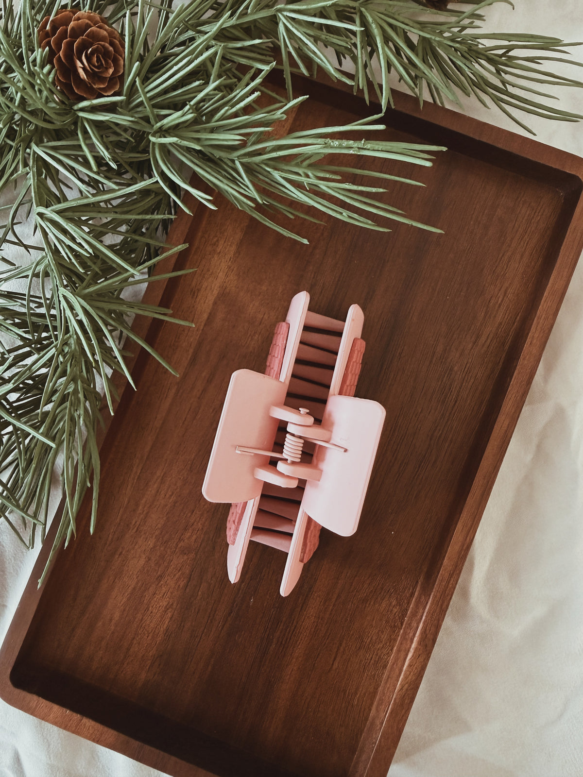 Pink & Plaid Claw Clip