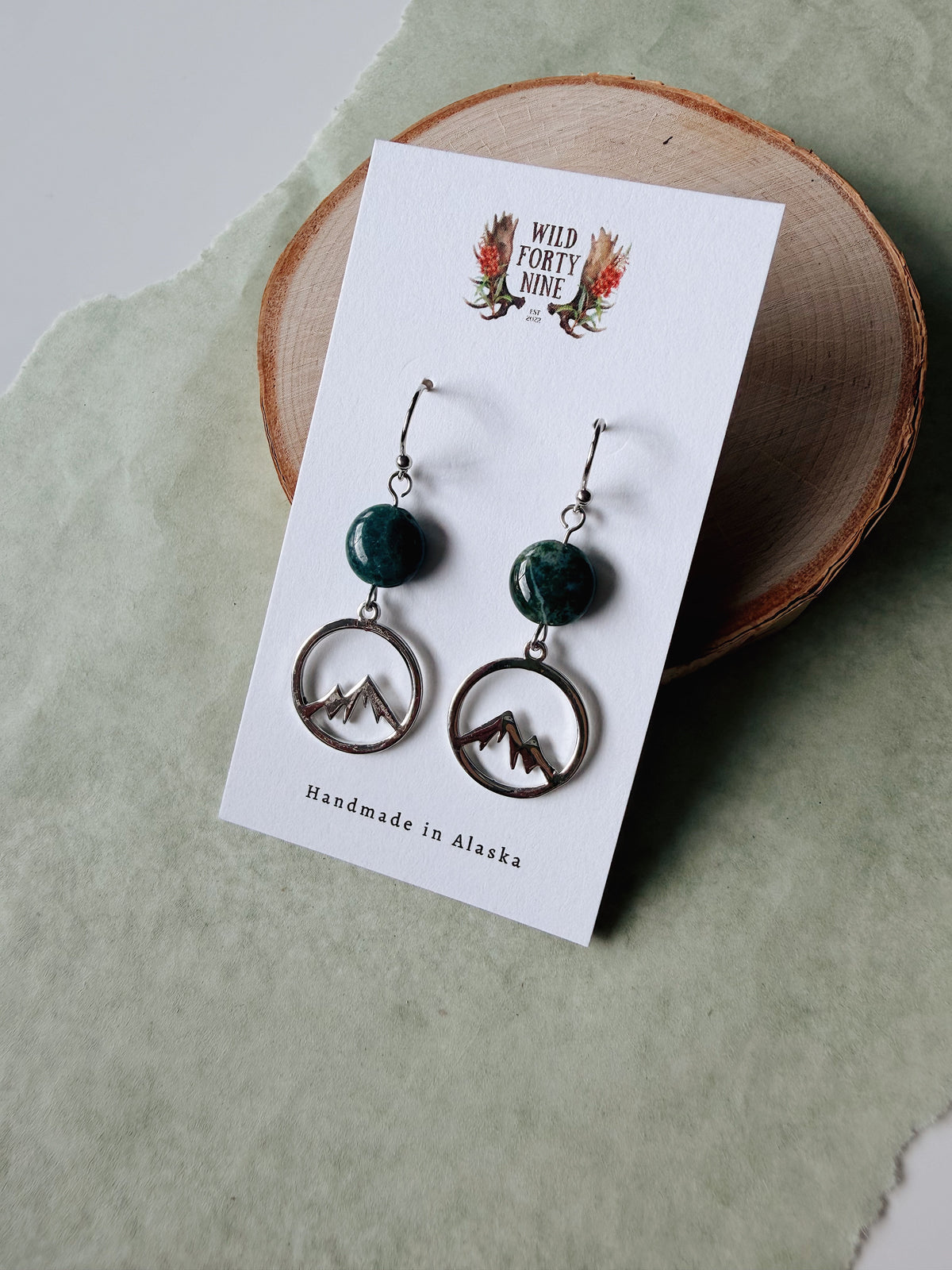 Mountain Charm + Stone Dangles (multiple options)