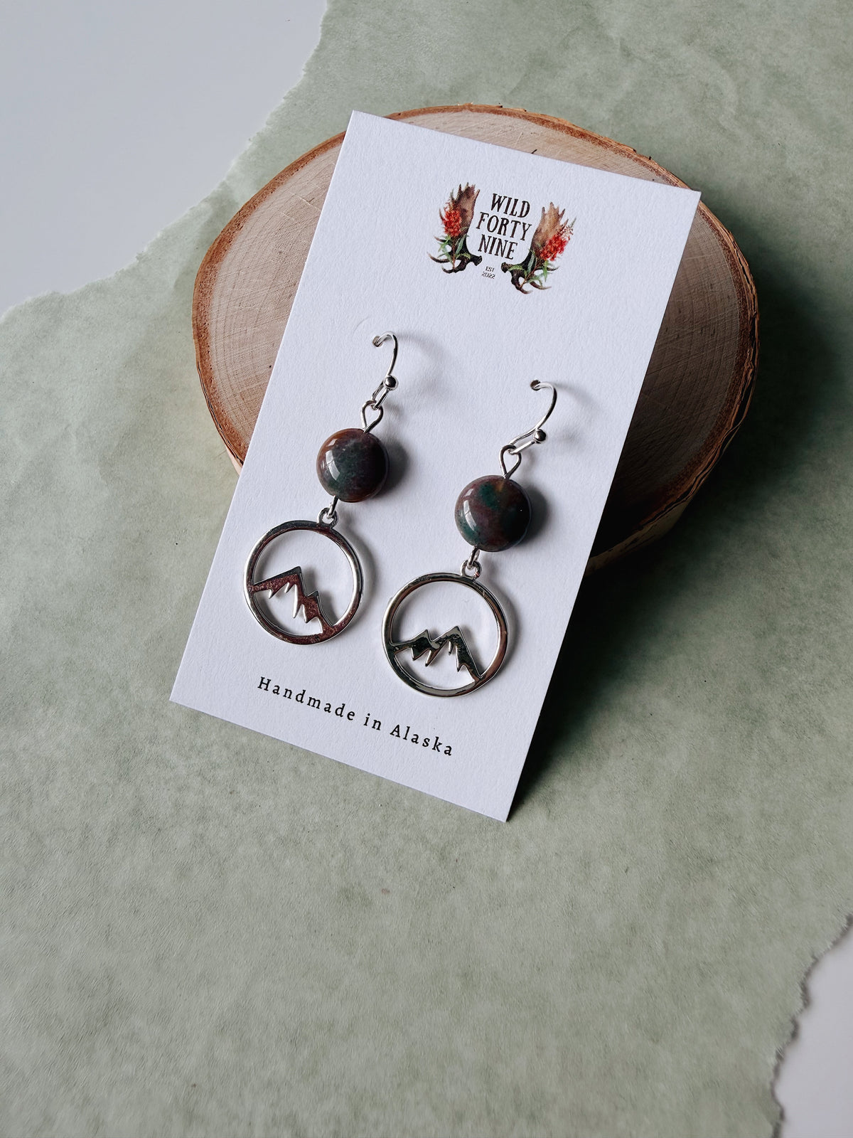 Mountain Charm + Stone Dangles (multiple options)